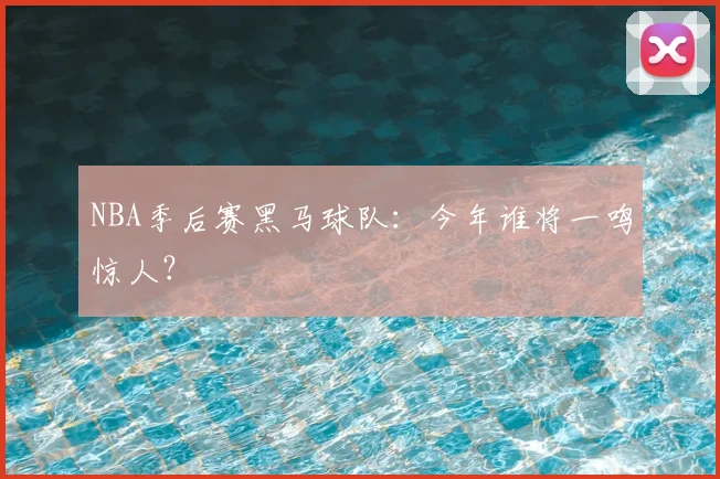 NBA季后赛黑马球队:今年谁将一鸣惊人?